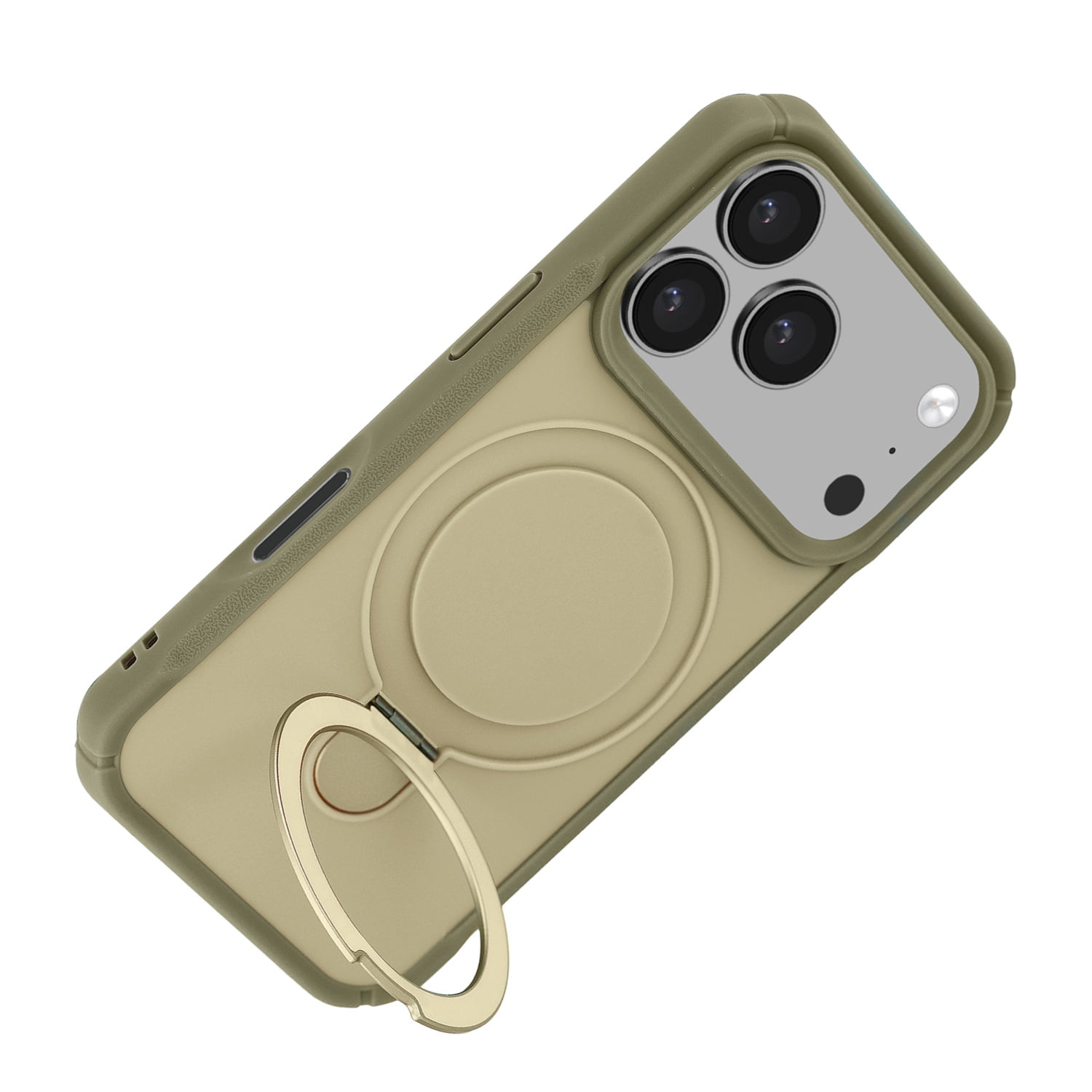 Magnetic Kickstand Protective Case for iPhone 17 Pro Max - Khaki