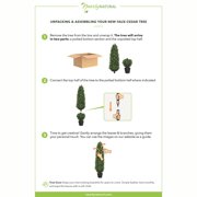 Nearly Natural 4 Cedar Tree Artificial Tree (Indoor/Outdoor), Green
