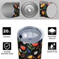 thumbnail image 4 of Pioneer Flower Floral Print Pattern 20oz Skinny Tumbler with Straw & Lid, Double Wall Vacuum Insulated Cup, Leak-Proof, Cup Holder Friendly, Hot 6H Cold 12H, 4 of 6