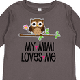 thumbnail image 4 of Inktastic My Mimi Loves Me Girls Owl Girls Long Sleeve Toddler T-Shirt, 4 of 5