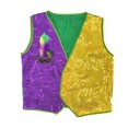 thumbnail image 3 of DHFJKG Womens Sequined Vest Sparkly Glitter Carnival V Neck Cropped Top Color Block Club Party Sexy Clothes Stylish Tops, 3 of 3