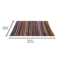 thumbnail image 5 of Aakriti Handmade Rag Rug, Chindi Rug, Multicolored, Indian Rug, Recycled Rug, Boho Style, Decorative Rug ( 5x3 ft) (White), 5 of 5