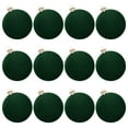 thumbnail image 2 of 12Pcs Ornaments for Christmas Tree Xmas Decor Balls Hanging Ornament for Xmas Tree Holiday Party Home Decorations Dark Green 2.3 in, 2 of 5