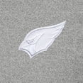 thumbnail image 4 of Men's Antigua Heather Gray Arizona Cardinals Subtle Quarter-Zip Jacket, 4 of 4