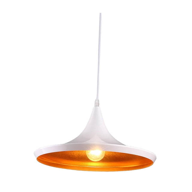 GROWTH TANK Pendant Light Ceiling Lamp for Restaurant Dining Room Trumpet White17x36cm