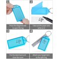 thumbnail image 5 of 40Pcs Key Tags 2In Plastic Key Chain Tags with Ruled Blank Paper Labels,8 Colors, 5 of 8