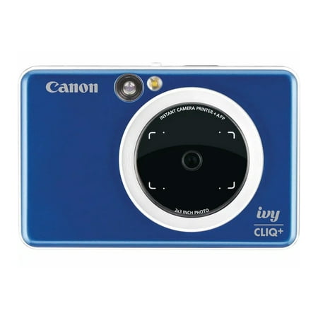Image of Restored Canon Ivy CLIQ+ Instant Camera Printer (Sapphire Blue) + USB Cable (Refurbished)