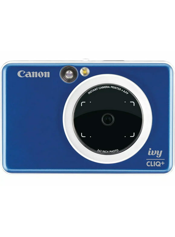 Restored Canon Ivy CLIQ+ Instant Camera Printer (Sapphire Blue) + USB Cable (Refurbished)