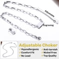 thumbnail image 6 of Clearance Choker Necklaces for Women Her Bar Stainless Steel Link Chain Choker for Birthday Christmas Jewelry Gift, 6 of 6