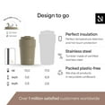 thumbnail image 4 of LARS NYSØM Thermo Coffee Mug to go 13oz | Travel Mug 0.38 Liter with Insulation | Leak Proof Stainless Steel Thermal Tumbler for Coffee and Tea on the Go (Taupe Brown, 12.9oz), 4 of 7