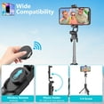 thumbnail image 3 of Selfie Stick for Phone, Extendable Travel Tripod with Wireless Remote for Selfies, Video Recording, Compatible with All Cell Phones, Black, 3 of 9