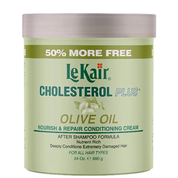 LeKair Cholesterol Plus Olive Oil Nourish And Repair Conditioning Cream, 24 oz