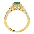 thumbnail image 4 of Mauli Jewels Rings for Women 1.25 Carat Diamond And Emerald Ring 4-prong 14k Yellow Gold, 4 of 7