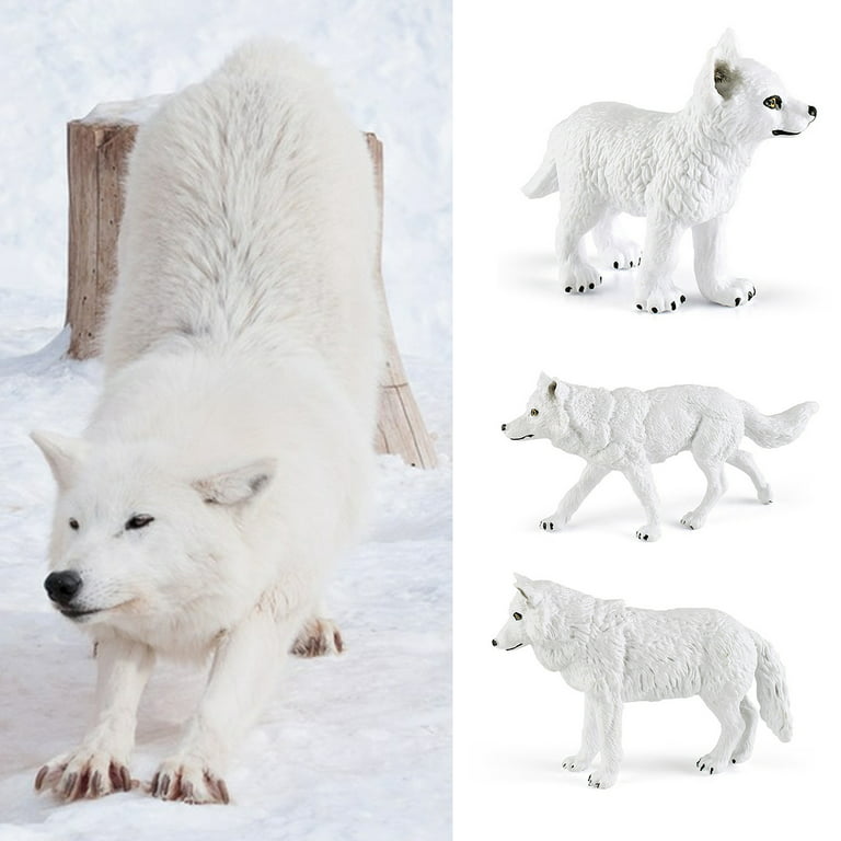Aydinids Wolf Figures Realistic Wolf Forest Animals Figurines Plastic Wolf
