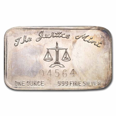 1 oz Silver Art Bar - The Justice Mint (Random Motif)