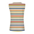 thumbnail image 5 of Bovemsi Camisole Tops for Women Women's Summer V Tie Button Stripe Printed Strip Fabric Loose Casual Tank Top Basic Tanks, 5 of 5
