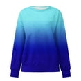 thumbnail image 5 of Frostluinai Sweatshirt for Women Long Sleeve Crew Neck Comzy Pullover Fashion Graident Sweat Shirts Lightweight Fall Sweatshirts no Hood, 5 of 5