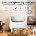 thumbnail image 5 of Wisykoke Self Cleaning Litter Box with APP Control, Automatic Cat Litter Box, Odor-Free Waste Disposal with Trash Bags, Large Waste Bin, Open-Top, for Multiple Cats, 5 of 9