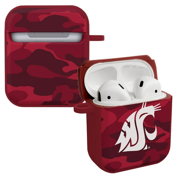 Washington State Cougars Camo HDX Case Cover Compatible with Apple AirPods Gen 1 & 2 by Affinity Bands