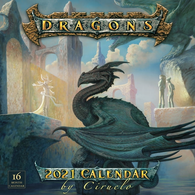 2021 Dragons by Ciruelo 16Month Wall Calendar (Other)