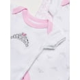 thumbnail image 3 of Luvable Friends Baby Girl Cotton Preemie Bodysuits 3pk, Tiara, Preemie, 3 of 4