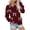 N-Wine, variant on CLOISE Sweatshirts for Women Long Raglan Sleeve Pullover Tops Floral V Neck Shirts Fleece Loose Trendy Outdoor Fall Clothes with Pockets Purple S
