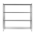 thumbnail image 4 of 4 Tier Adjustable Shelf Storage, Stainless Steel Heavy Duty Shelving Silver 59.1*17.7*61in for Shopping Malls, Supermarkets, Convenience Stores, 4 of 15