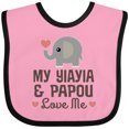 thumbnail image 3 of Inktastic My Yia Yia and Papou Love Me Boys or Girls Baby Bib, 3 of 4