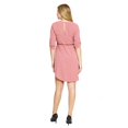 thumbnail image 3 of Vestido Corto Holgado Mujer Manga Corta Moda Casual Formal Palo de Rosa Cuello Redondo Cómodo rosa M INCÃGNITA 550417, 3 of 5
