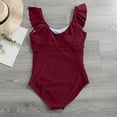 thumbnail image 3 of Vedolay Swimsuit Women's Ruffle One Piece Swimsuit Cutout Monokini Tummy Control Swimwear Bathing Suits,Red XXL, 3 of 5