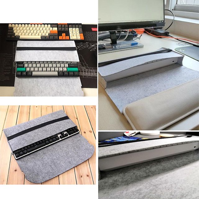 60 Bolsa de almacenamiento de teclado mecánico de fieltro, organizador de teclado duradero de gran capacidad