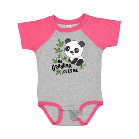 

Inktastic My Grandma Loves Me- Cute Panda Gift Baby Boy or Baby Girl Bodysuit