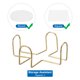thumbnail image 4 of Soporte de posavasos vintage de 3 piezas Uxcell, soportes de metal dorado para posavasos redondos y cuadrados de 4.3 pulgadas, sostiene 4 posavasos., 4 of 5