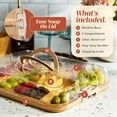 thumbnail image 6 of Cook With Color Rectangular Bamboo Cutting Board with Locking Lid, Dual-Function Charcuterie & Serving Board, 6 of 7