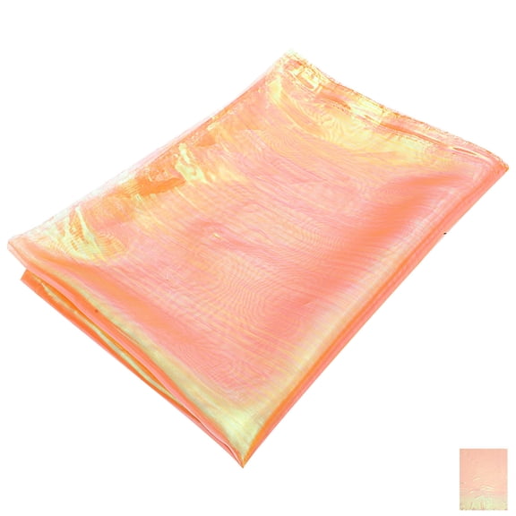 WEAVILUX Orange Gradient Organza Fabric Lightweight Iridescent Gauze for Wedding Decoration