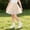 Z Beige, variant on DJDLJWCJ Little Girls School Uniform Skirts Mesh Stretch Soft Elastic Waist Pleated Skirt A Line Summer Skirt with Lining Green Size 9