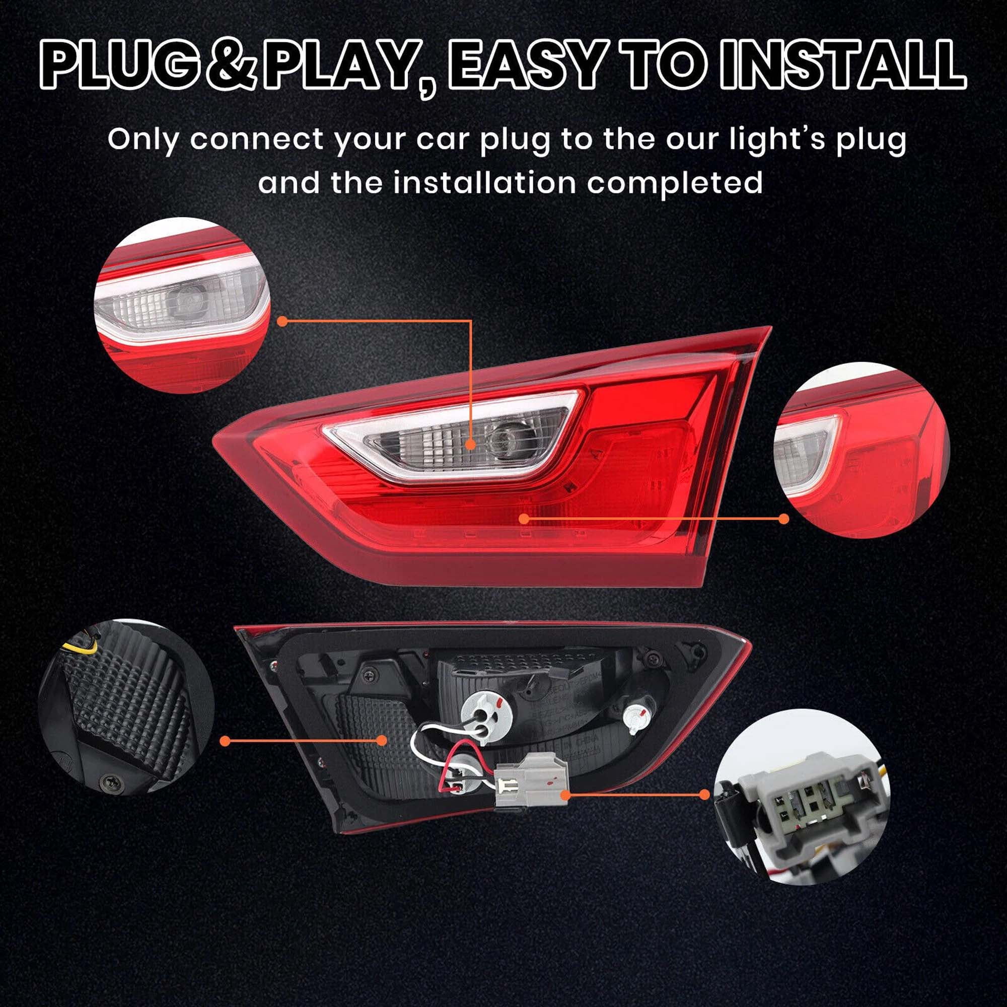 MZORANGE Right Rear Tail Light Brake Lamps For Chevrolet Malibu XL 2016-2019 Inner Tail Light Brake Lamps Driving Light Passenger Side