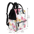 thumbnail image 2 of Balery Colorful Flowers Mummy Backpack - Waterproof Twill Canvas, Large Capacity Diaper Bag with Multiple Pockets and Adjustable Straps, 2 of 6