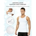 thumbnail image 4 of 2 Pack Compression Undershirt for Men Slimming Body Shaper Vest Tank Top Tummy Control Shapewear, 4 of 10