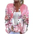 thumbnail image 2 of Sudadera de manga larga con capucha y bolsillos para mujer, estilo casual, con estampado de moda, de poliéster, 2 of 5