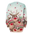 thumbnail image 4 of Costumes de Noël en Liquidation Col Rond Mode Décontractée Manches Longues Chandail en Molleton Imprimé de Noël Hauts Blouse Chandail en Molleton Surdimensionné pour Femmes, 4 of 5