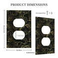 thumbnail image 3 of Fotbe Gold Gloss Outline Floral Print Duplex Receptacle Wall Plate, 1-Gang 5.0" x3.0" Wall Outlet Covers, Dual Outlet Faceplates Covers, Color-matched Screws Included-Style S, 3 of 6