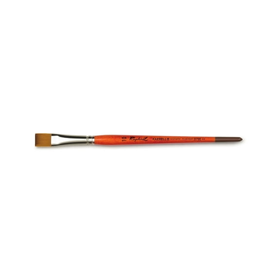 Raphael Kaerell Synthetic Short Handle Watercolor Brush, Flat, 10