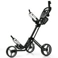 thumbnail image 1 of Goplus Folding 3 Wheels Golf Push Cart W/Brake Scoreboard Adjustable Handle Grey, 1 of 10