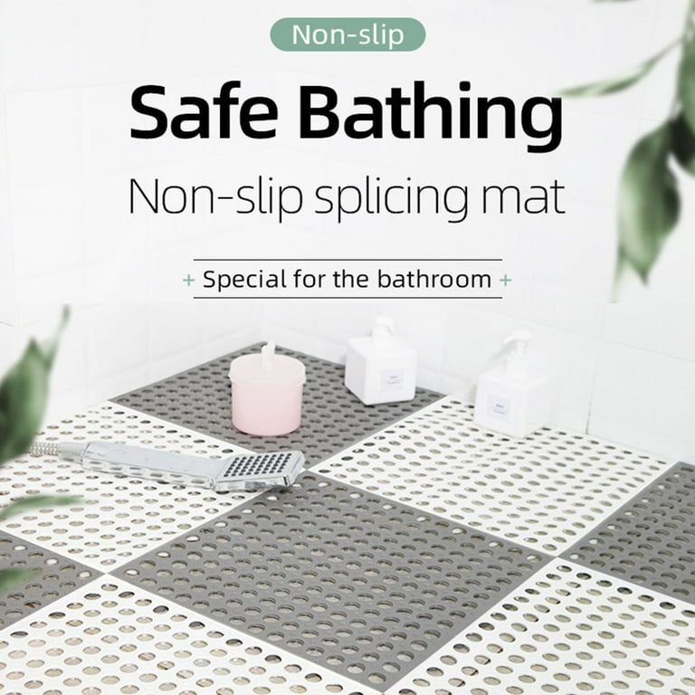 1pc Bathroom Splicing Non-slip Mat, Shower Floor Mat With Drain