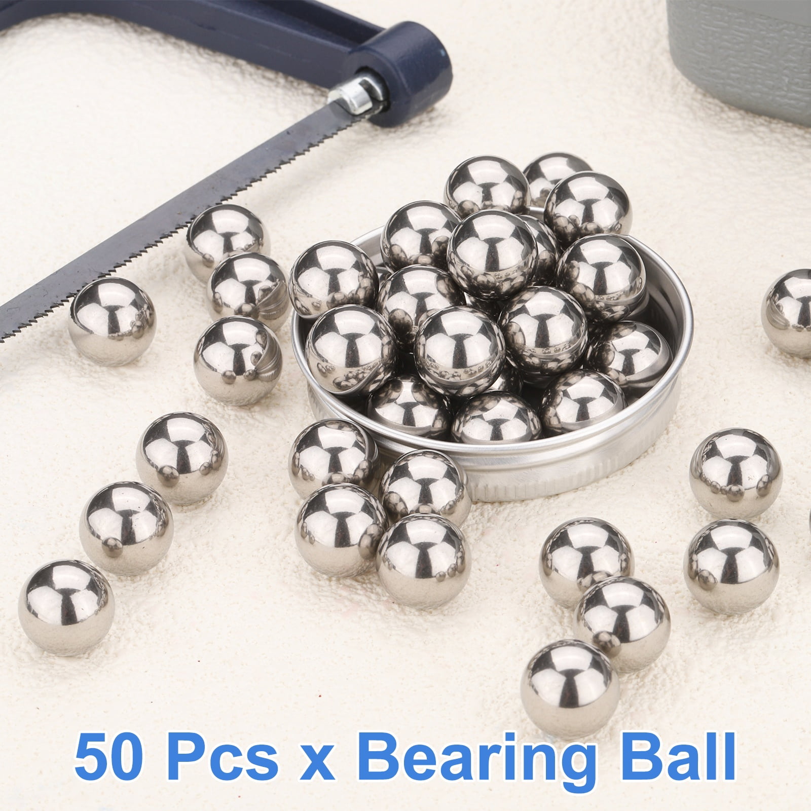 50Pack 1/2" Bearing Balls, 316L Stainless Steel G200 Precision Balls for Bearings Bicycles Casters Automotive Part and DIY (Mirror Polished)