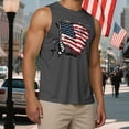 thumbnail image 2 of Caqnni Men's Cotton Workout Tank Tops Gym Bodybuilding Training Fitness Sleeveless Muscle T Shirts Cool Summer Beach Vacation S,Grey, 2 of 5