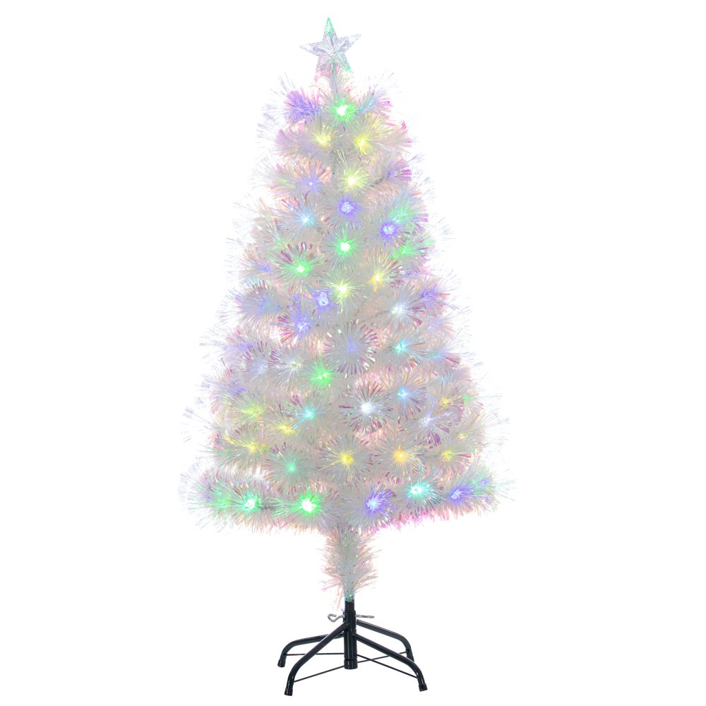 Gerson 4Foot High White Fiber Optic ColorChanging Tree