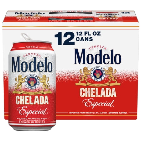 Modelo Chelada Especial Mexican Import Flavored Beer, 12 Pack 12 fl. oz. Cans, 3.5% ABV