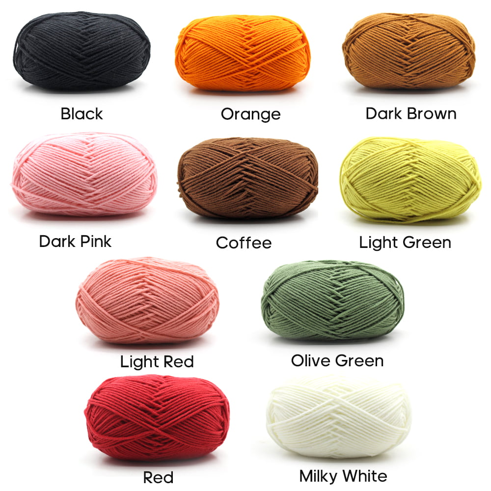 Milk Cotton Yarn Crochet Knitting Wool Yarn Chunky Hand-Woven Soft DIY ...